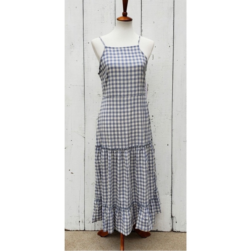 Nanette Lepore Gingham Maxi Sleeveless Dress Size 8